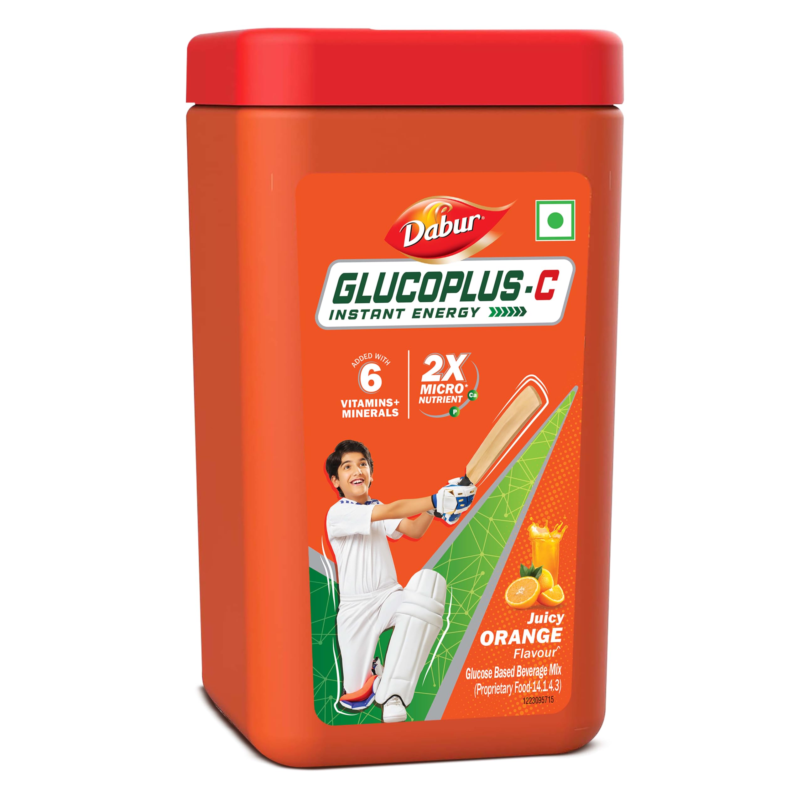 Dabur Glucoplus C Glucose Powder (Orange Flavour) - 400g