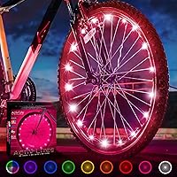 Vista 14 de Activ Life Luces LED para rueda de bicicleta con pilas incluidas. Obtén 100% más brillantes y visibles desde todos los ángulos para la máxima