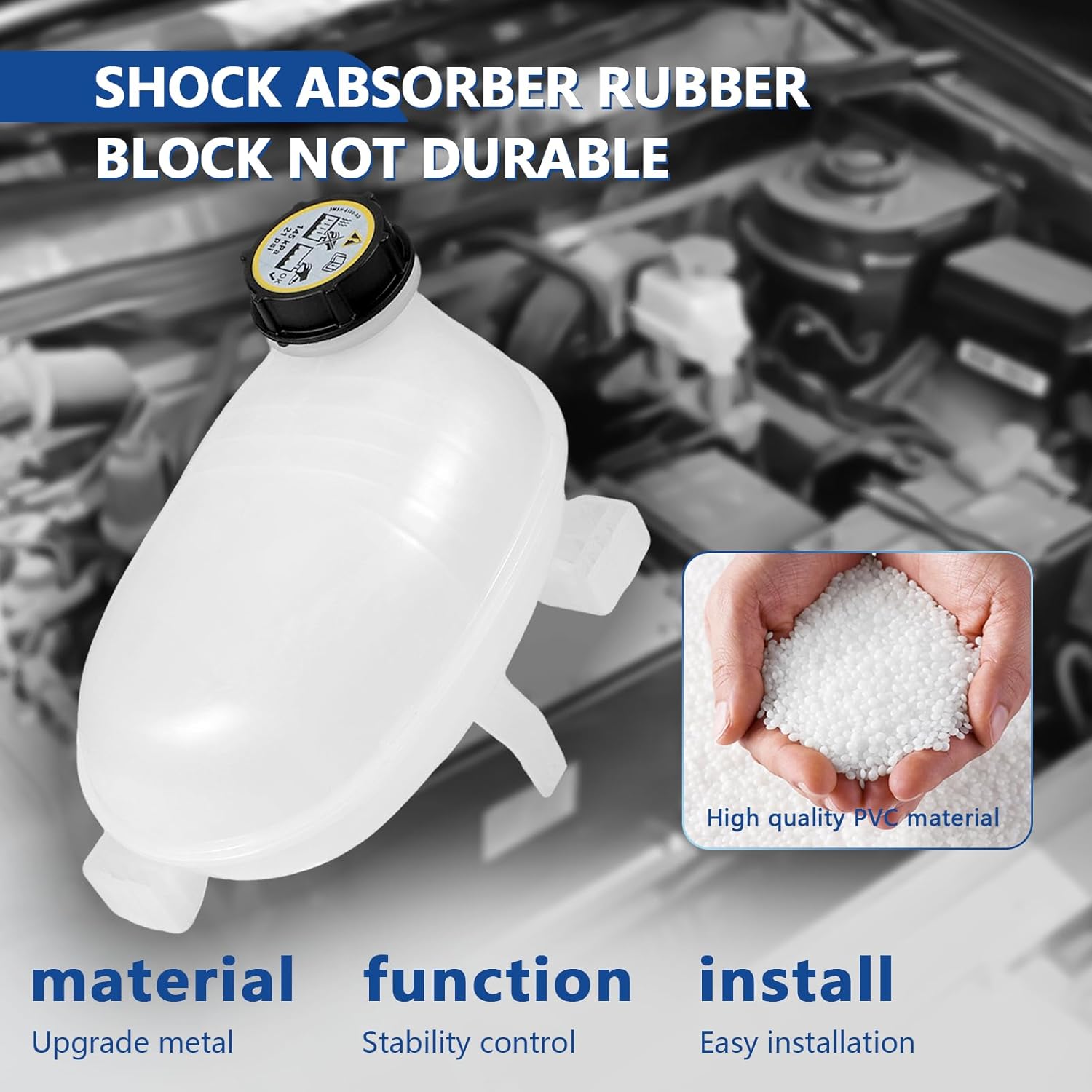 Engine Coolant Reservoir Tank with Cap for Ford Escape 2017 2018 2019 603-865 603865 GV6Z8A080B ‎GV6Z-8A080-B