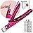 Violet Red Premium Adjustable Nail Clippers with Magnets Sizers for Acrylic Nails, Stainless Steel Nail Cutter Trimmer for Artificial Fake False Tips Manicure Sharp Blade Clip Tool for Salon Beauty