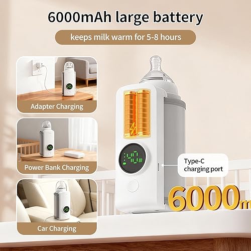 Miniatura 5 de Calentador de biberones portátil con pantalla LED, diseño compacto