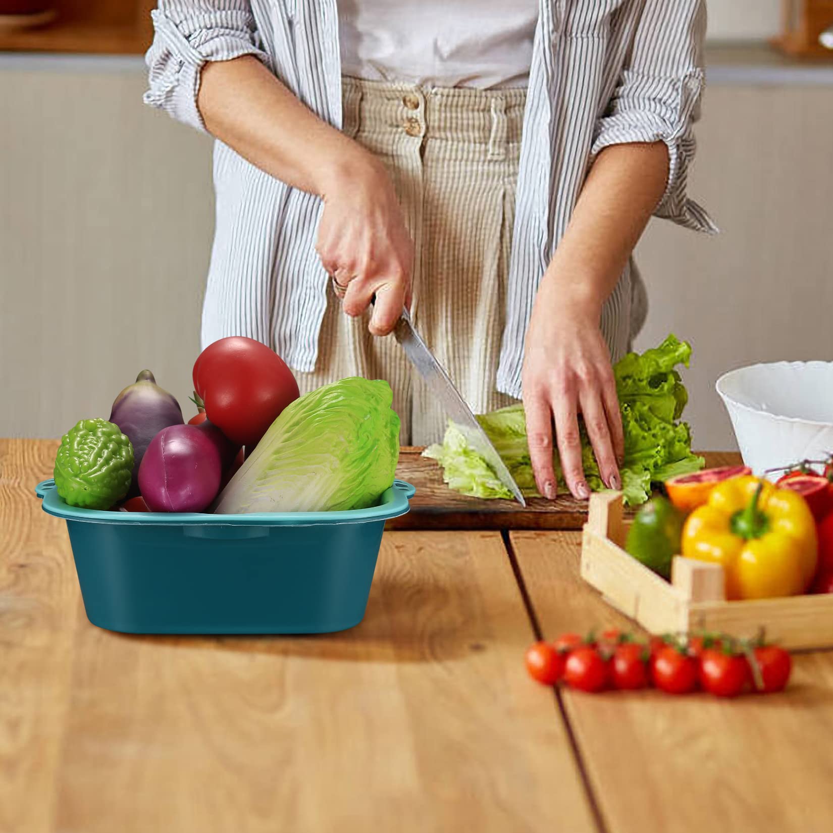 Passoire Cuisine 3 Pièces - Panier Égouttoir Double Couche Plastique Alimentaire