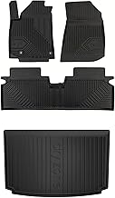 MOTOS Kia Niro EV II 2022 Onwards Rubber Floor Mats & Boot Mat Set Improve Travel Comfort with 3D Car Anti-Slip Mat - All Weather Car Mats, Prot