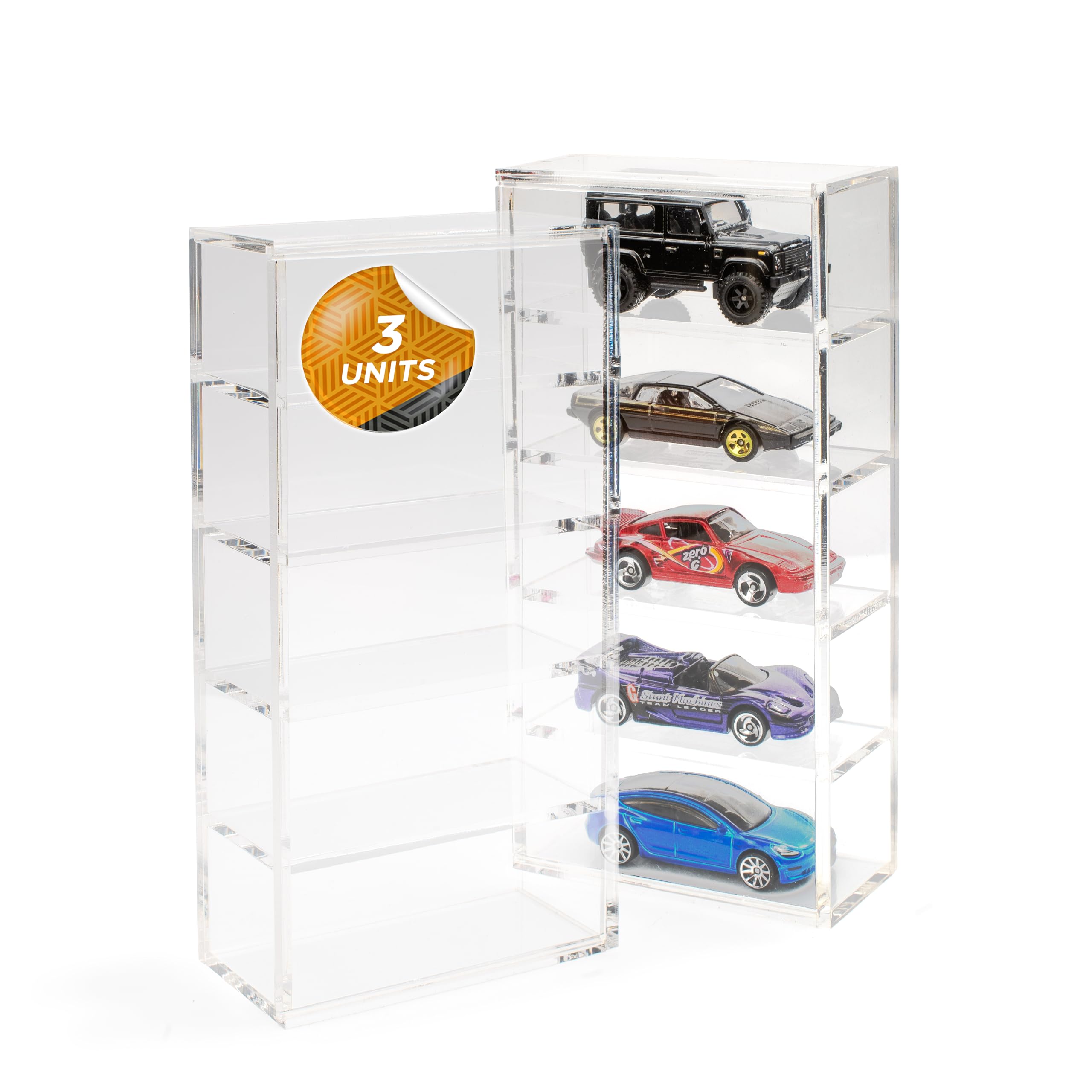 4 stuks 1/64 Schaal * Auto Model Display Box Kan 32 Speelgoedauto's Opbergen, Stofdicht, Transparante * Speelgoedauto Display Box