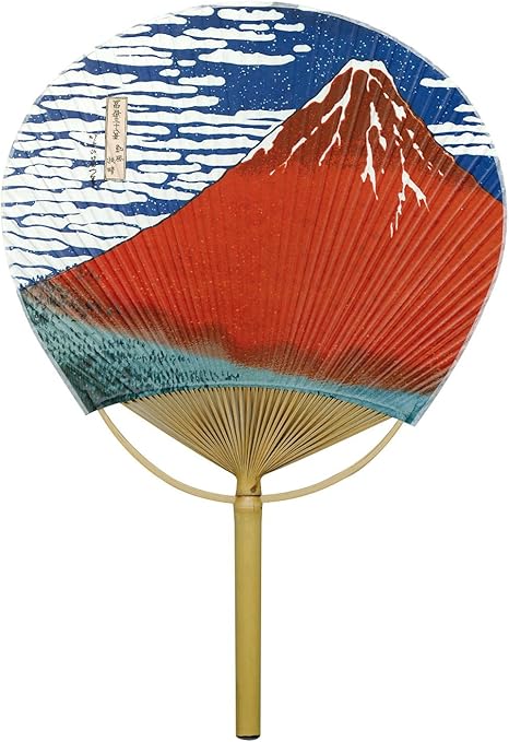 Amazon Co Jp 四国団扇 うちわ 北斎 赤 富士 ホーム キッチン