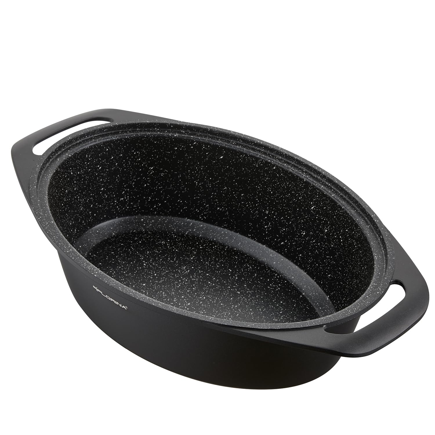 FLORINA Cocotte in Alluminio (7,3 l) I Pentola Ovale per Brasatura CHEF I Casseruola con Coperchio e Manici I Rivestimento Antiaderente I Adatta a Tutti i Tipi di Fornelli, Induzione e Forno