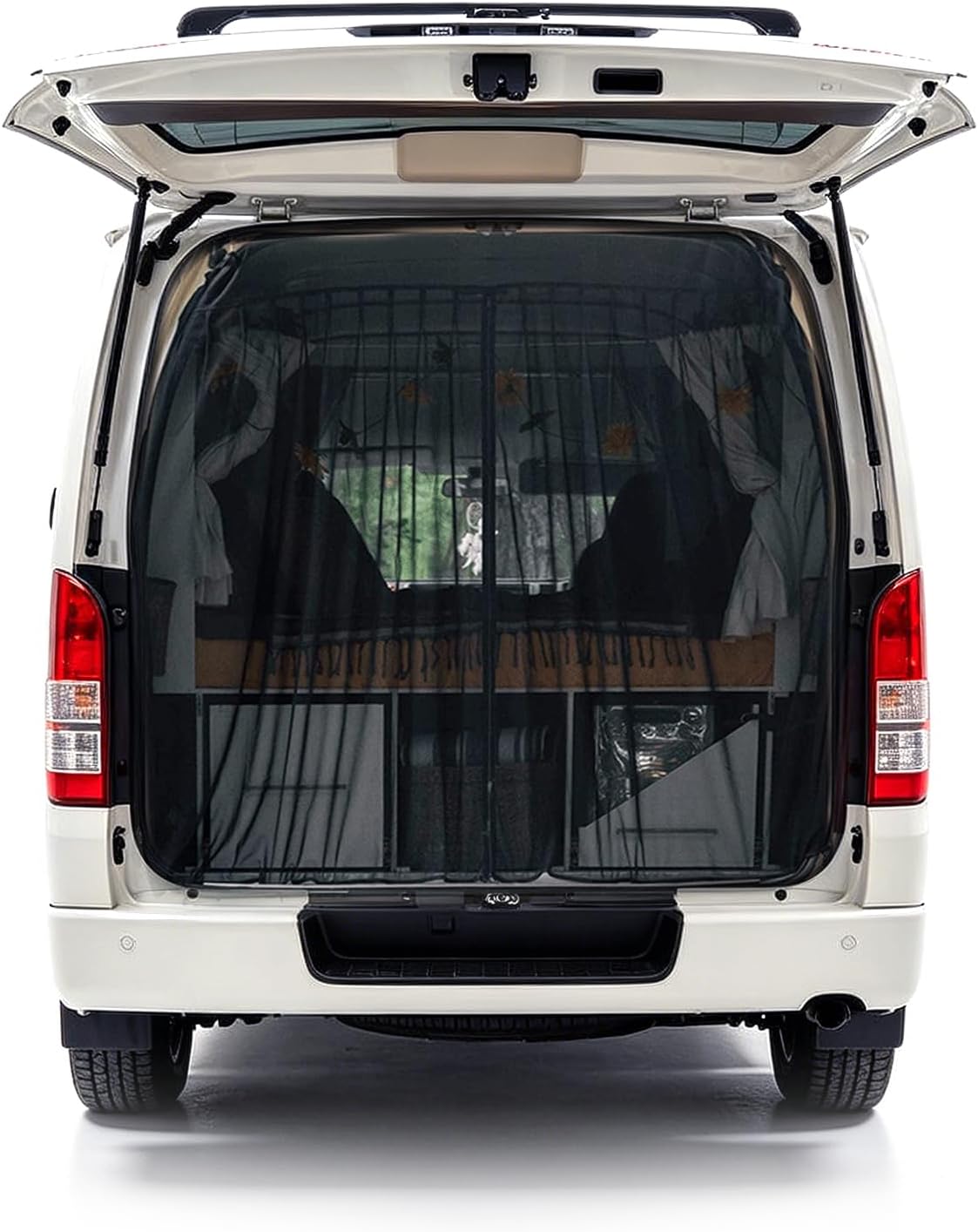 190 * 165cm Car Tailgate Mesh Screen for SUV Van, Breathable Magnetic Car Screen for Tail Gate Hatch Camping Gear Accessories