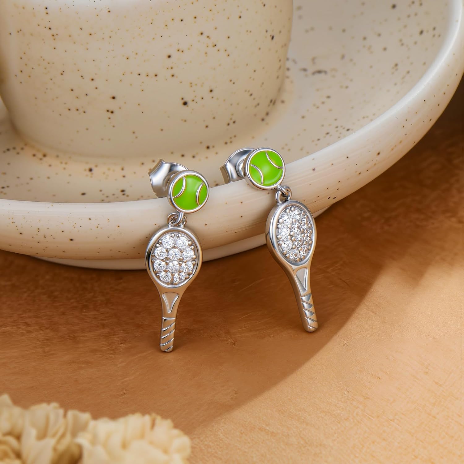 Hockey/Basketball/Softball/Football/Volleyball/Pickleball/Soccer/Baseball/Tennis Earrings 925 Sterling Silver Sport Ball Stud Sport Earrings Jewelry for Women
