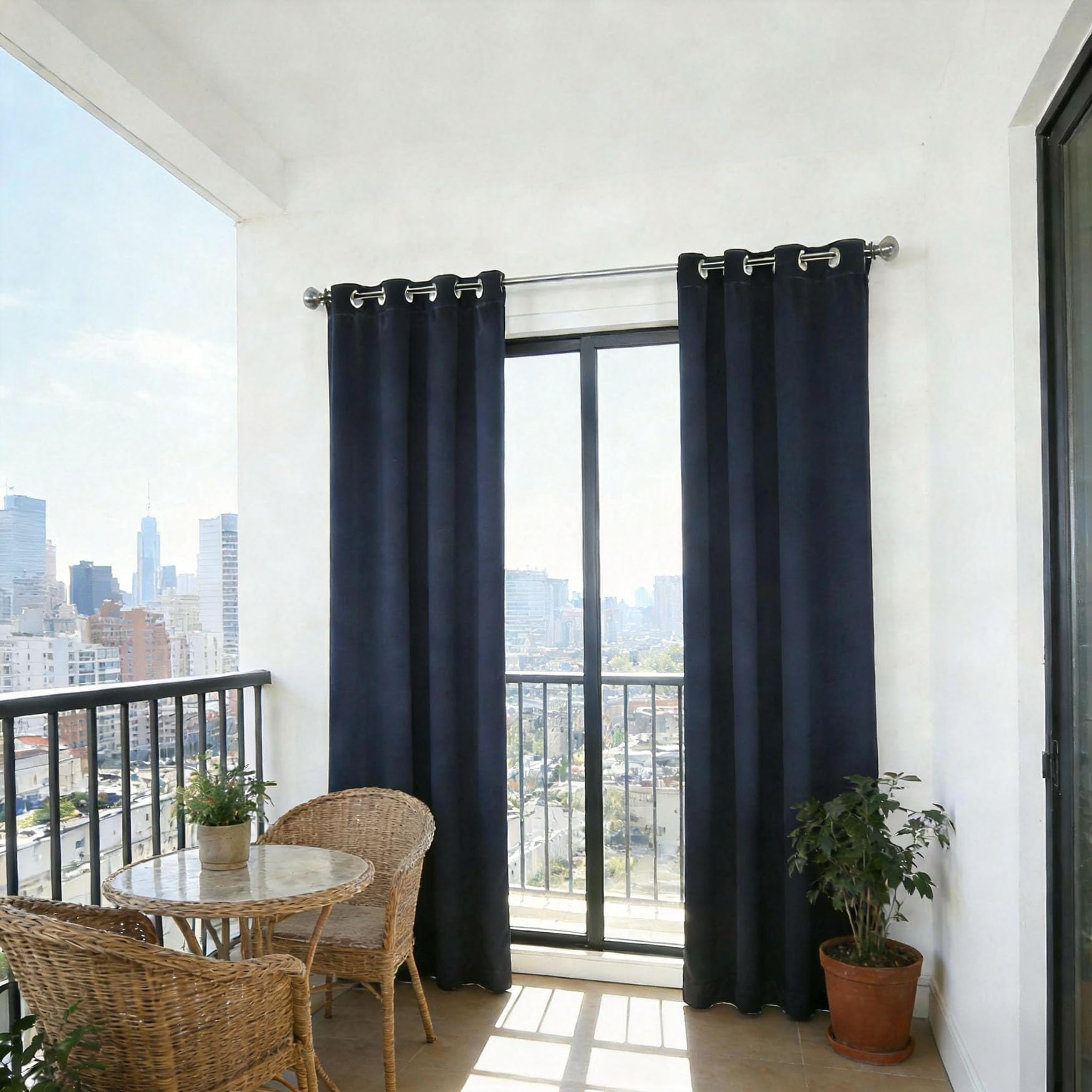 Rideau occultant bleu foncé 180x135 cm pour une ambiance cosy