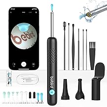 BEBIRD Ear Picks Camera (21 Piece Set with Nasal Inspection & 5 Million High Pixels), Earpicks, 3.5mm Ultra Thin Lens, 6 LED Lights, Left/Right Flip Function, Wireless, Earscope, Smartphone Earpick