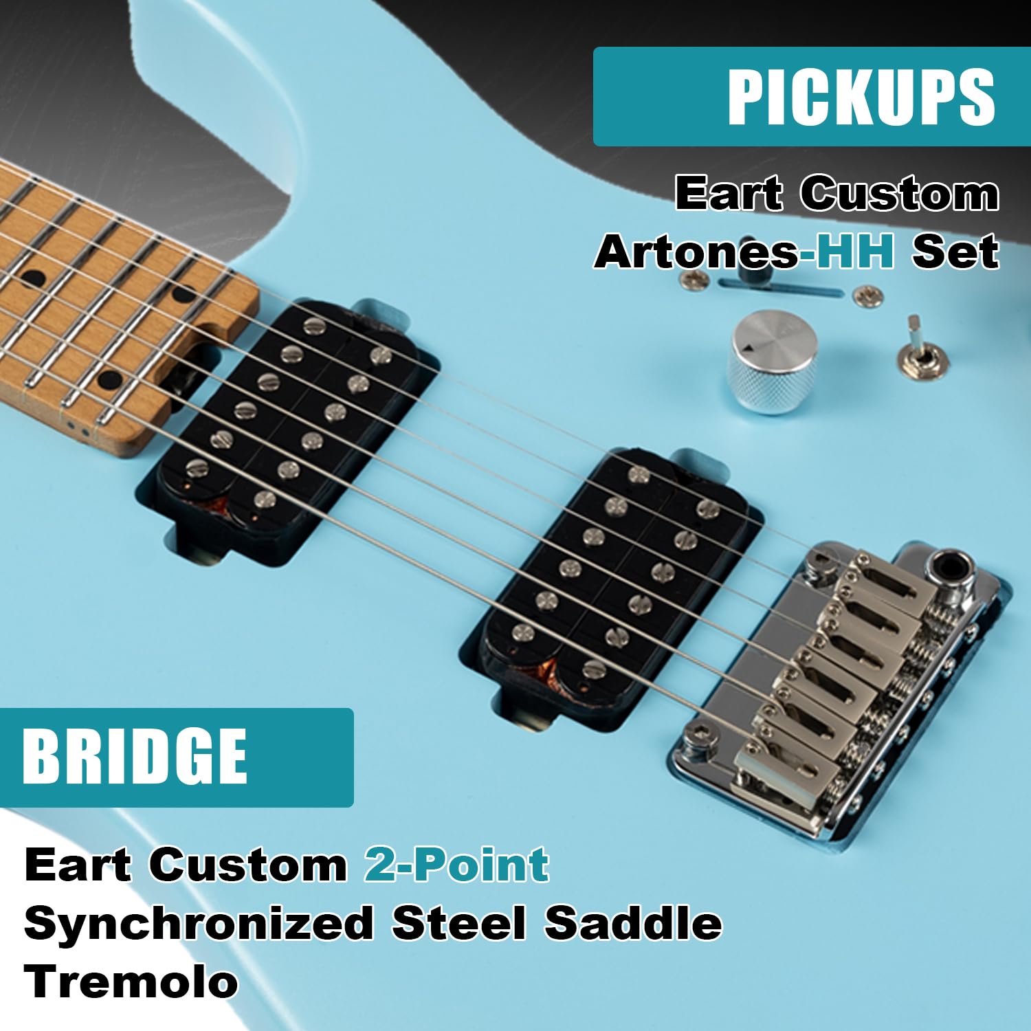 EART ギター Amazon.com: EART Guitar Roasted Maple Neck Stainless Steel Fret