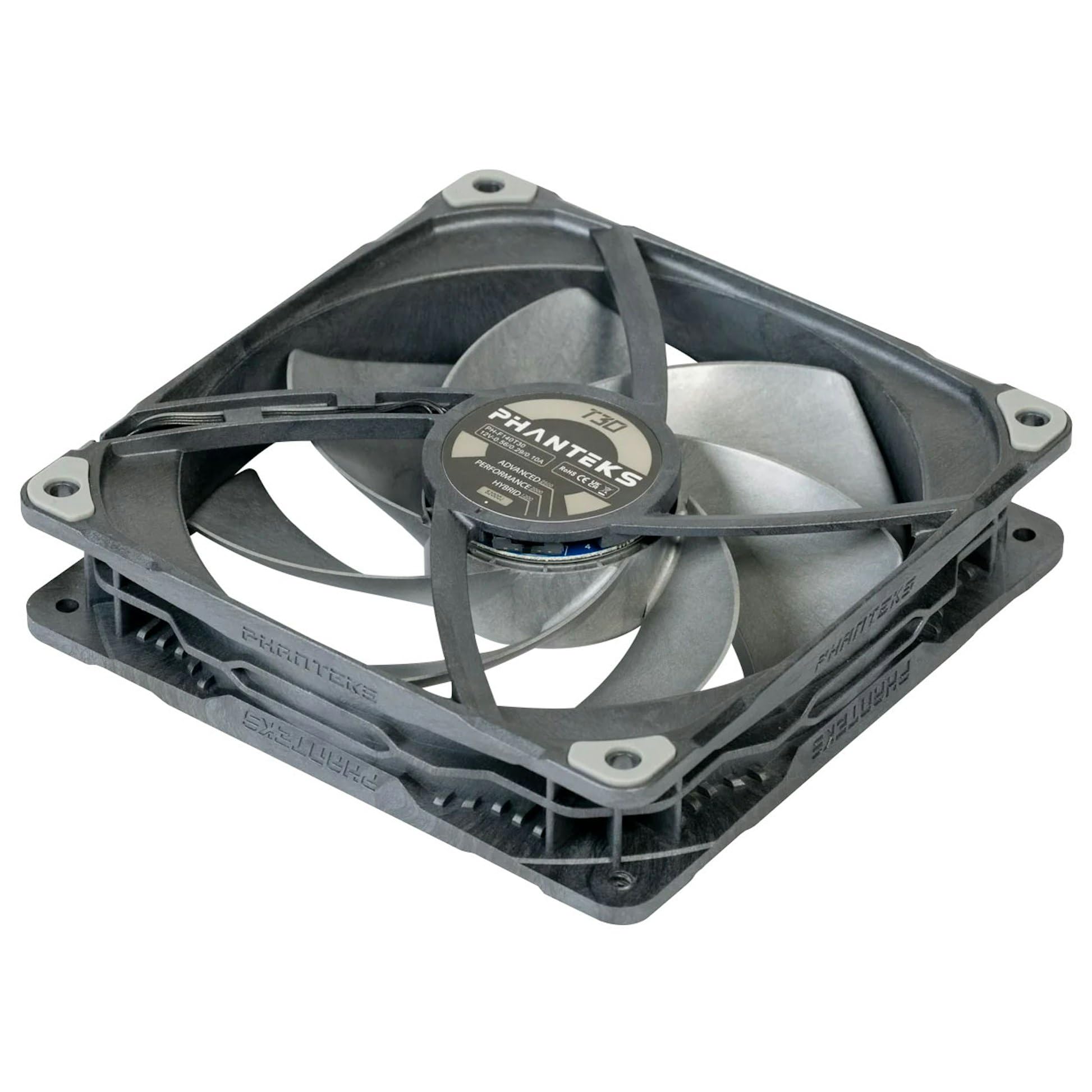 Phanteks T30-140 PWM-Lüfter Set mit 3 Stück 140 mm Fans Schwarz | Leistungsstarke Kühlung für PC-Gehäuse & Radiator