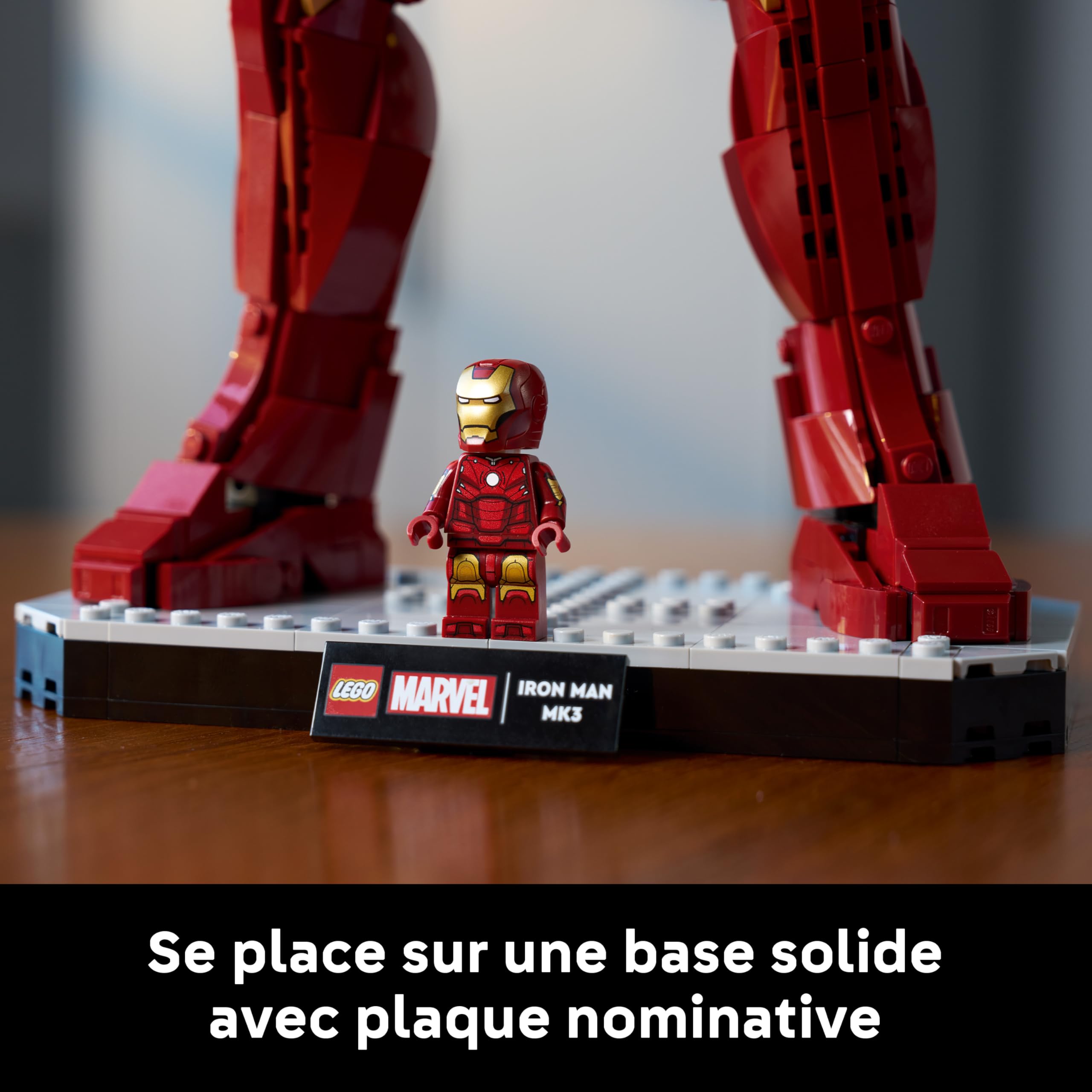 LEGO ǀ Marvel Iron Man Mark 3 Édition Collector - Figurine - Maquette Avengers pour Adulte - Décoration Intérieure - Minifigurine & Réacteur Arc - Cadeau à Collectionner pour Fans 76344