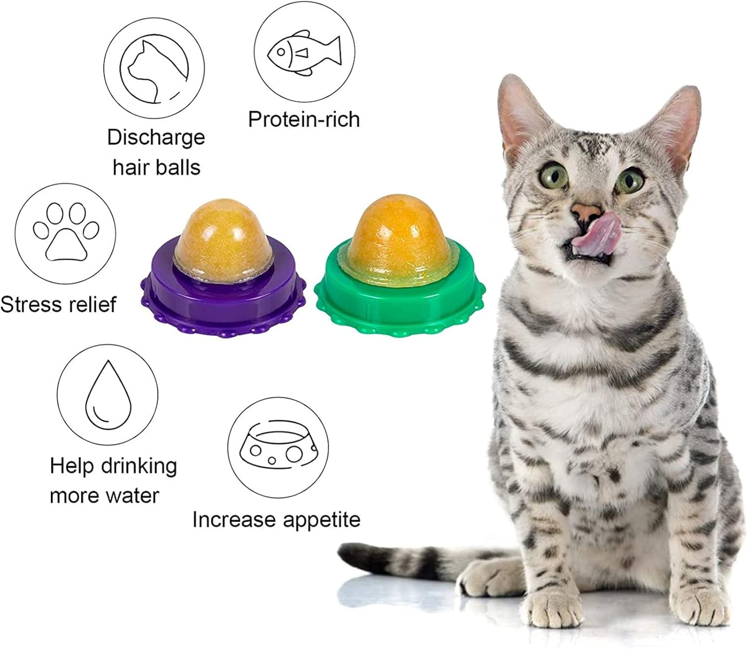 猫のおやつ子猫は猫のおやつボールをなめることができます キャットニップウォールボール 天然のキャットニップ猫のお菓子は栄養的にバランスが取れています猫のおやつを貼り付 A