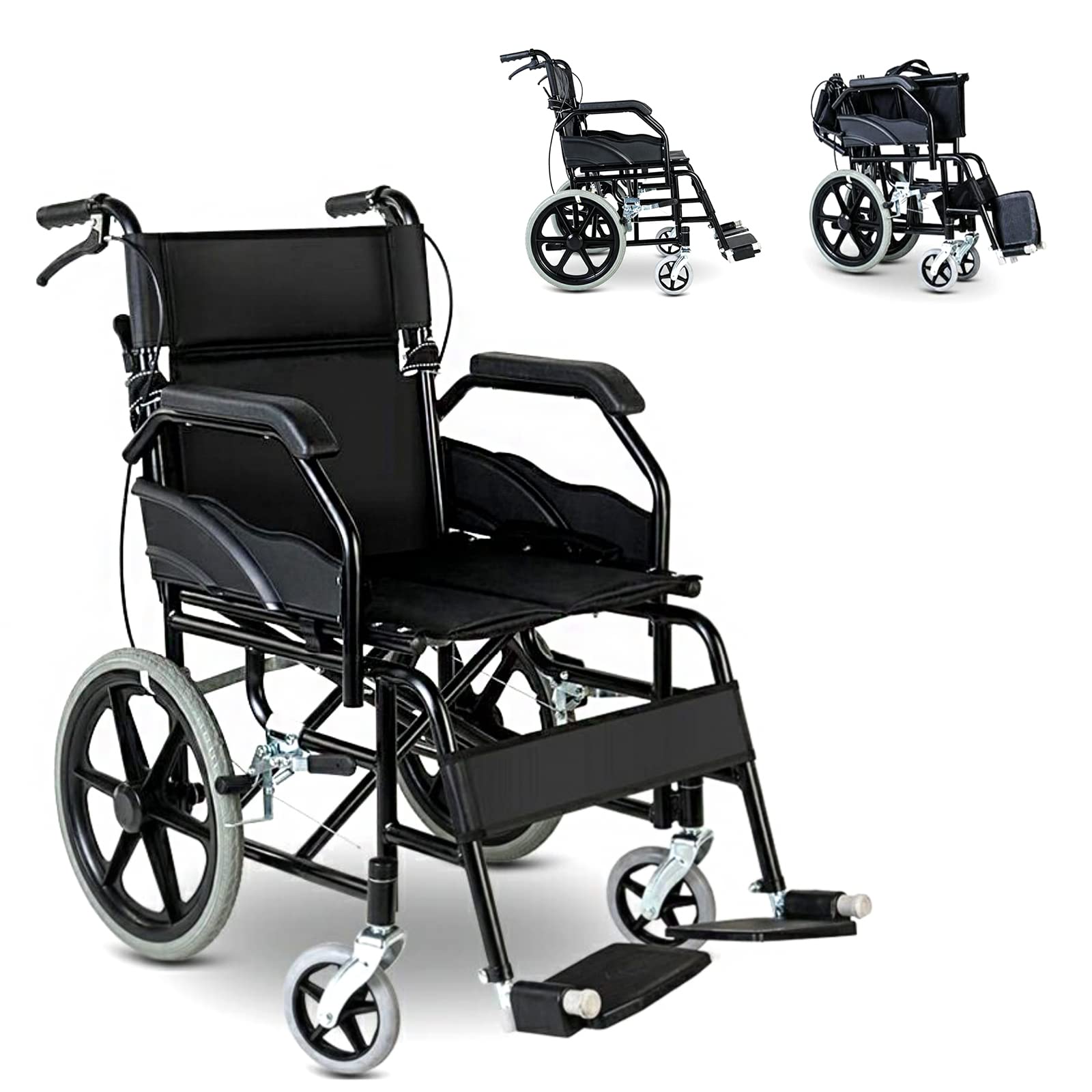 Amazon | Jucwlle 介助型車椅子 軽量 折りたたみ 簡易車椅子 介護