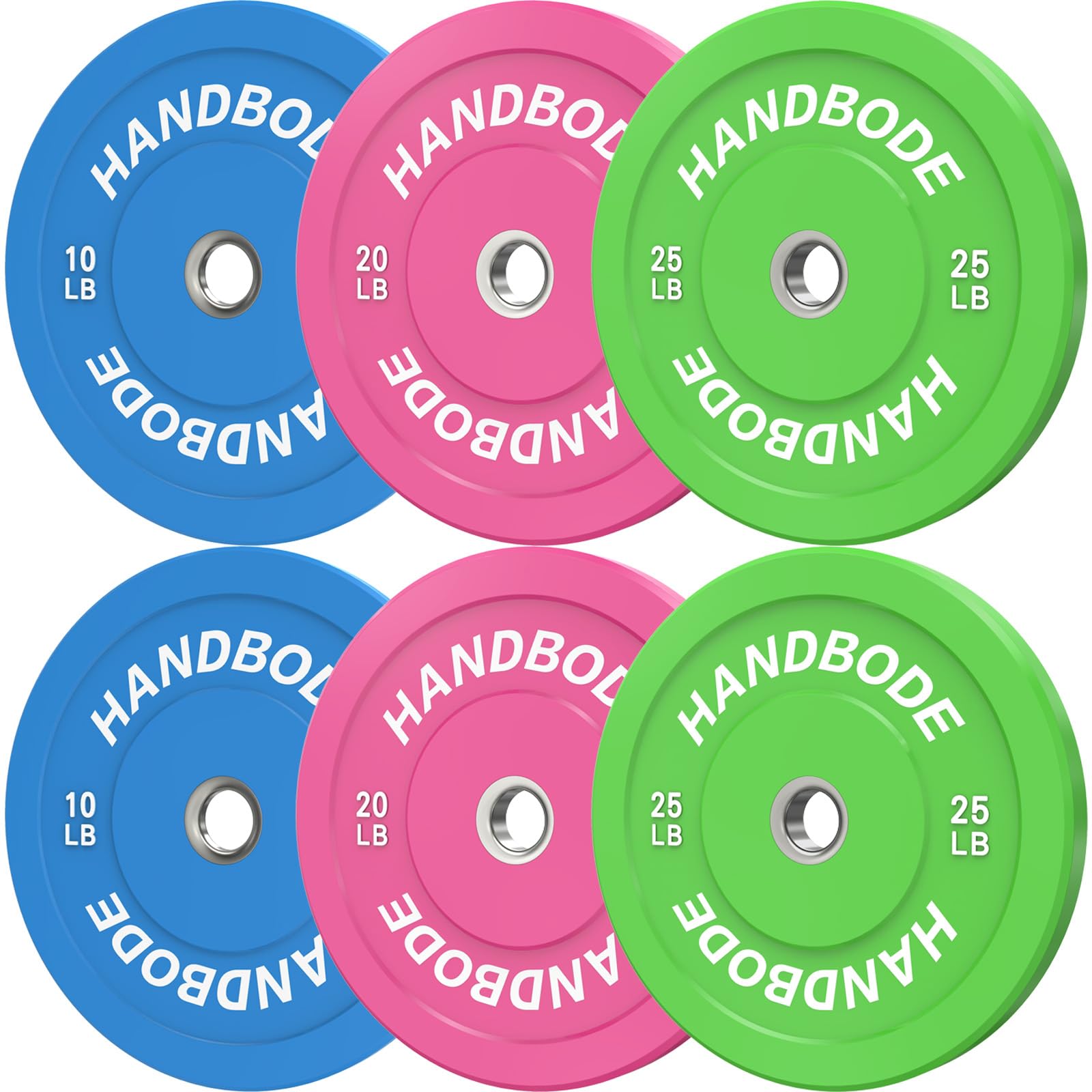 2-Inch Weight Plates High Bounce Olympic Bumper Plate Set 45 100 160 190 260 300lb Colored Weight Plates