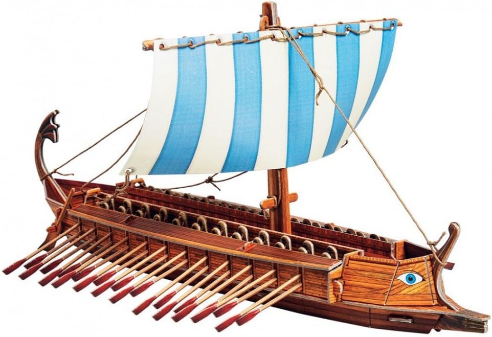Keranova 381 Clever Paper Greek Bireme 3D Puzzle, Multi Color