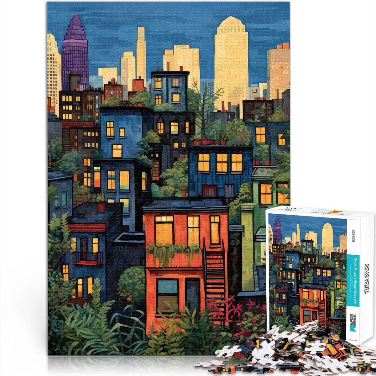 2000 Piece Jigsaws for Adults Puzzle New York Cityscape Made of cardboard for ages 14 and over Puzzle for Educational game for birthday and Christmas。size：70x100cm/27.5x39.3inch