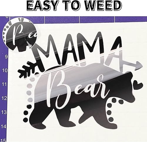 Miniatura 2 de Lya Vinyl Rollo de vinilo permanente de espejo cromado, vinilo autoadhesivo de PET negro de 12 x 8 pies para Cricut, Silhouette Cameo, rollo de