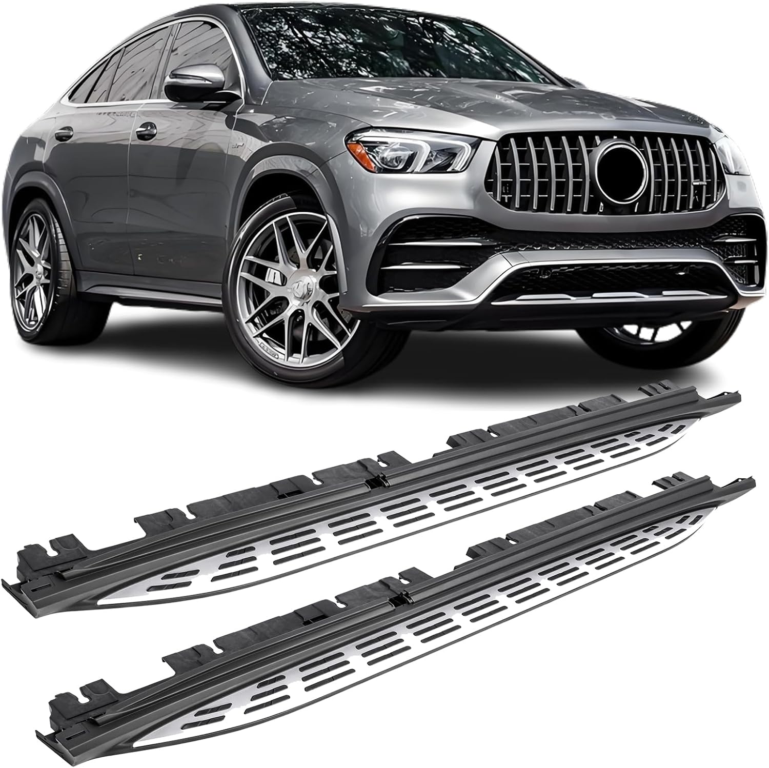 Running Boards Side Step Nerf Bars Compatible with 2020 2021 2022 2023 2024 Mercedes Benz GLE Coupe C167 GLE450 Coupe Not SUV