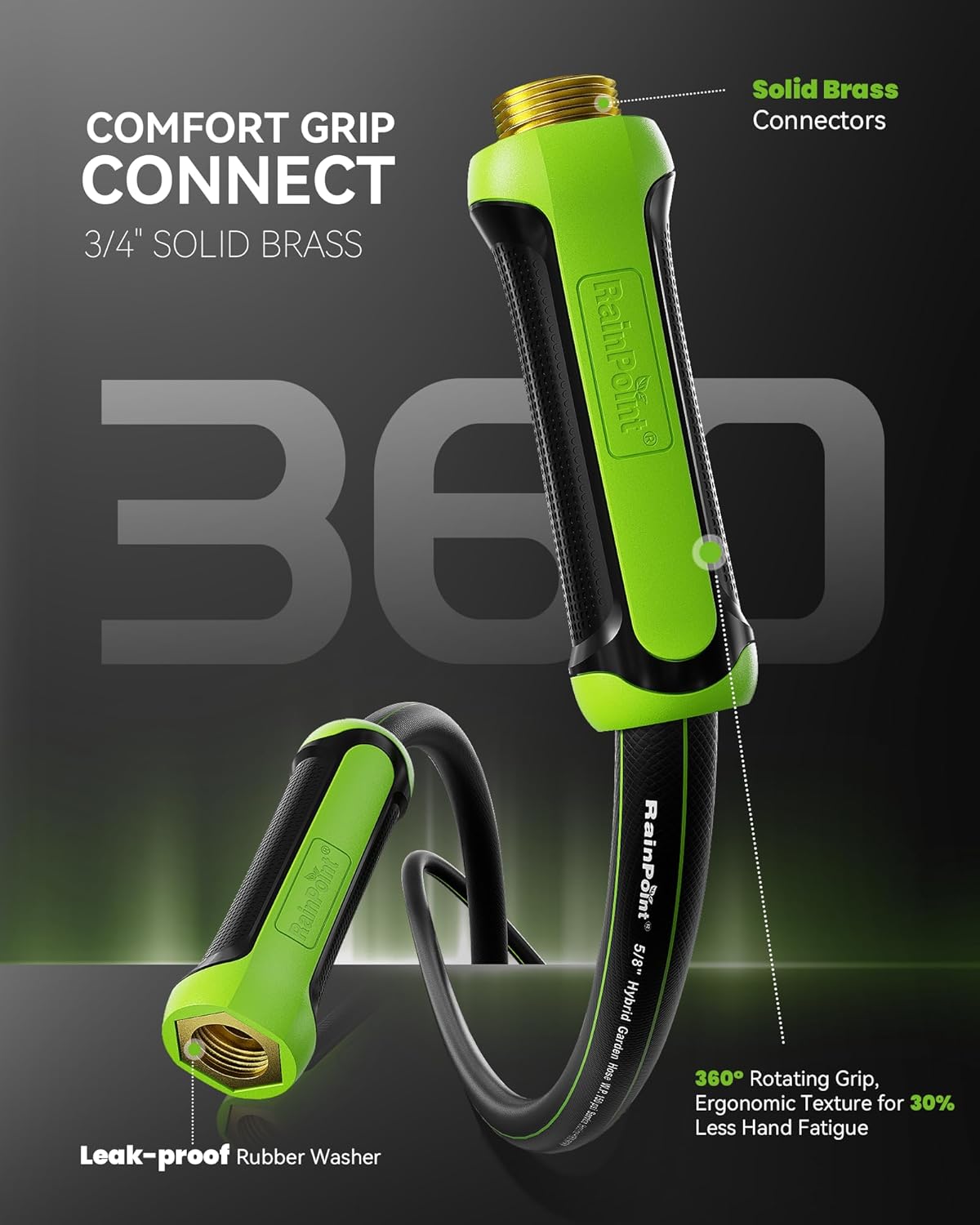 RainPoint 2 Zone WiFi Water Timer & 50 FT Garden Hose