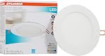 SYLVANIA LED 4" Slim Microdisk, Junction Box Recessed Downlight Kit, 13W, Dimmable, 5 CCT Color Select (2700K / 3000K / 3500K / 4000K / 5000K), 90 CRI - 1 Pack (61404)