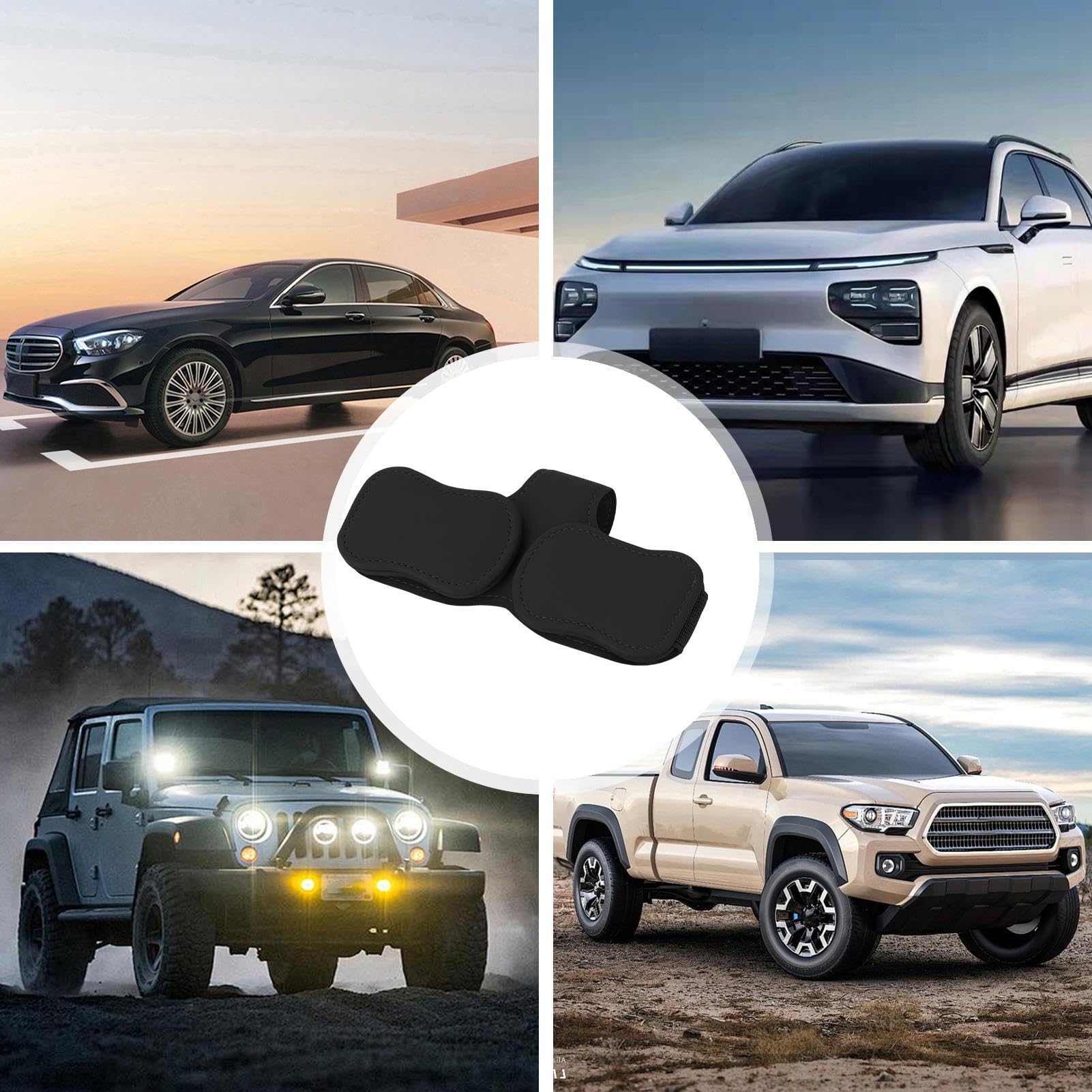 Clip Per Occhiali Da Auto - 4 Pezzi Con Portabiglietto, Anti-Graffio Per Visiera - Foto 4