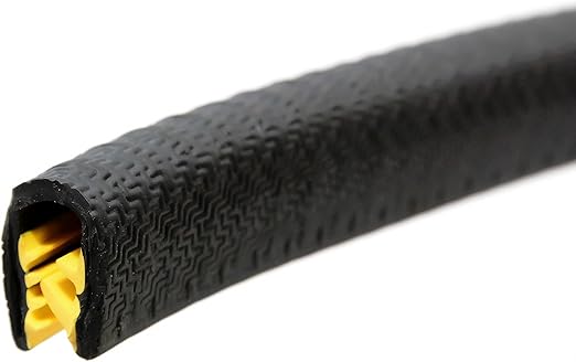 M M Seals - Edge Trim Black Fits 1/5 Inch (4.9mm), Leg 0.65 Inch (16.6mm), Length 3 Feet (1Meter) - No Glue Decorative Anti-Scratch Anti-Collision Cover
