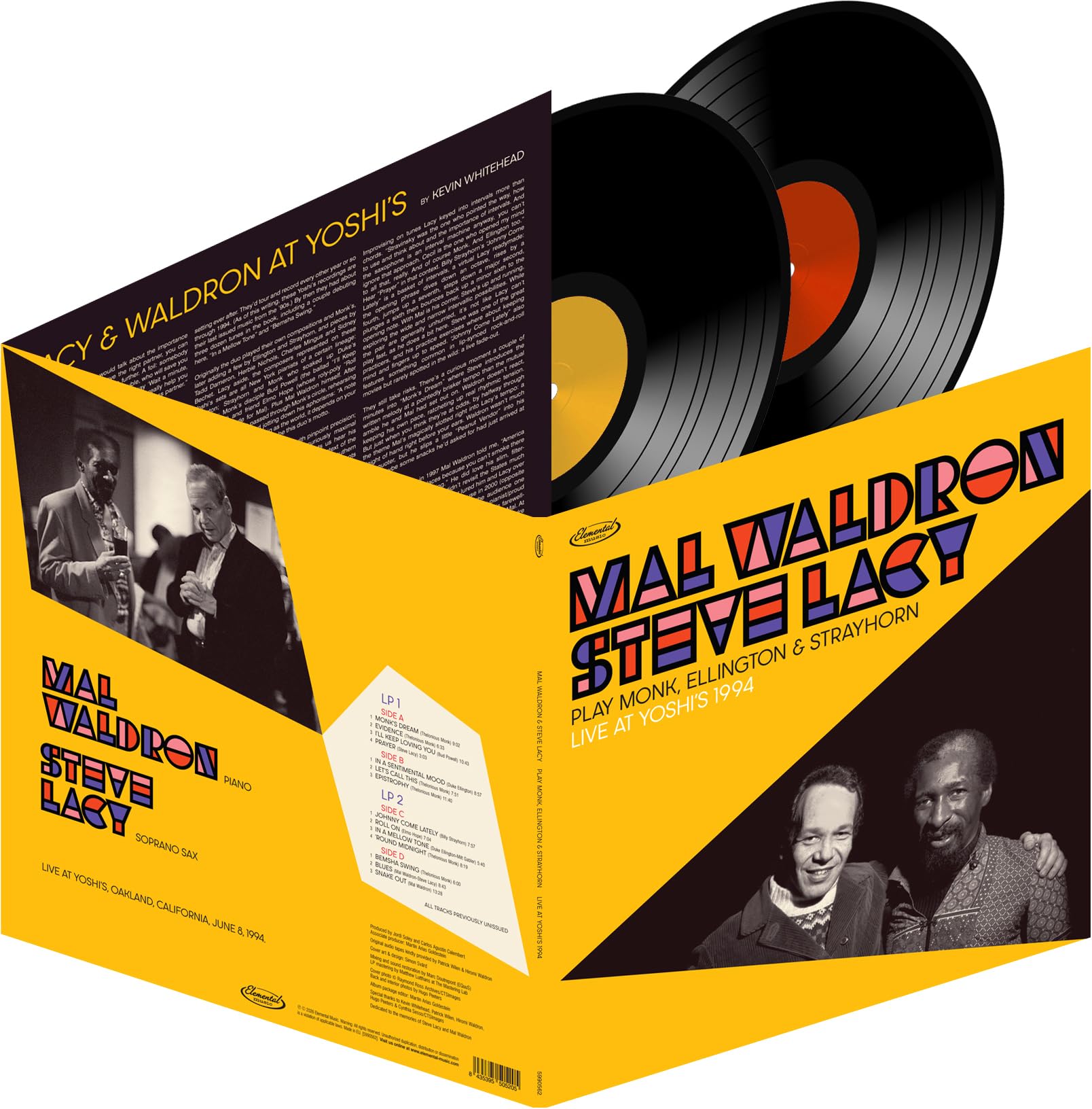 Mal Waldron and Steve Lacy Live At Yoshi's 1994 Double LP Vinyl 5990562 NEW
