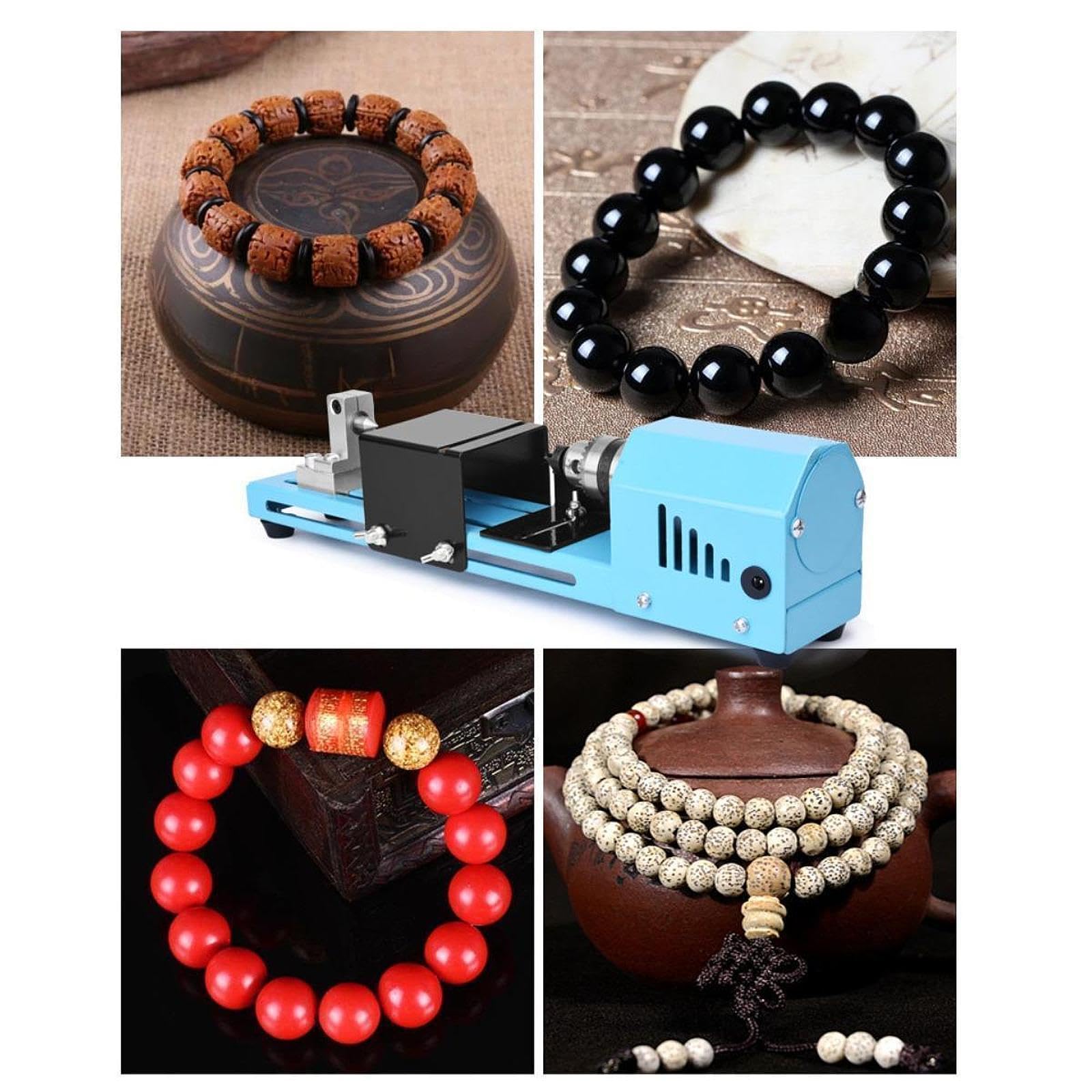 Mini Torno para Madera, Ideal para Tallar, Hacer Y Fresar Metales. Versátil Y Apto para Principiantes. Taller de Manualidades. Dimensiones: 34