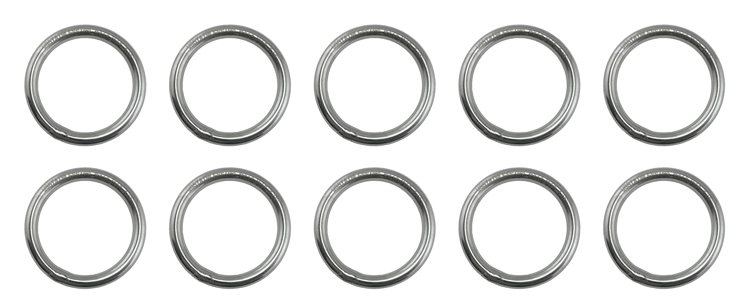US STAINLESS 10 Pieces Stainless Steel 316 Round Ring Welded 5/16