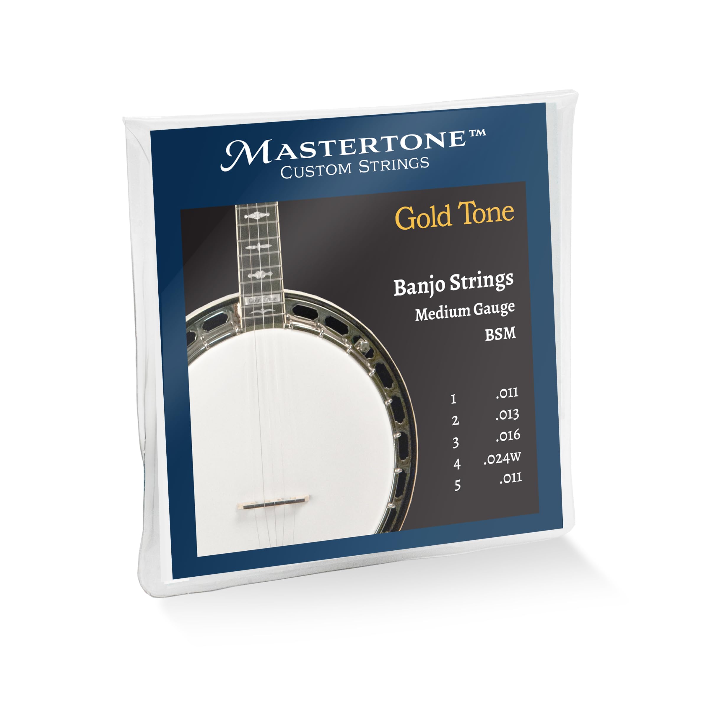 Gold Tone Mastertone(tm) BSM Banjo Medium Gauge Strings (.011,.024w, .016, .013, .011)