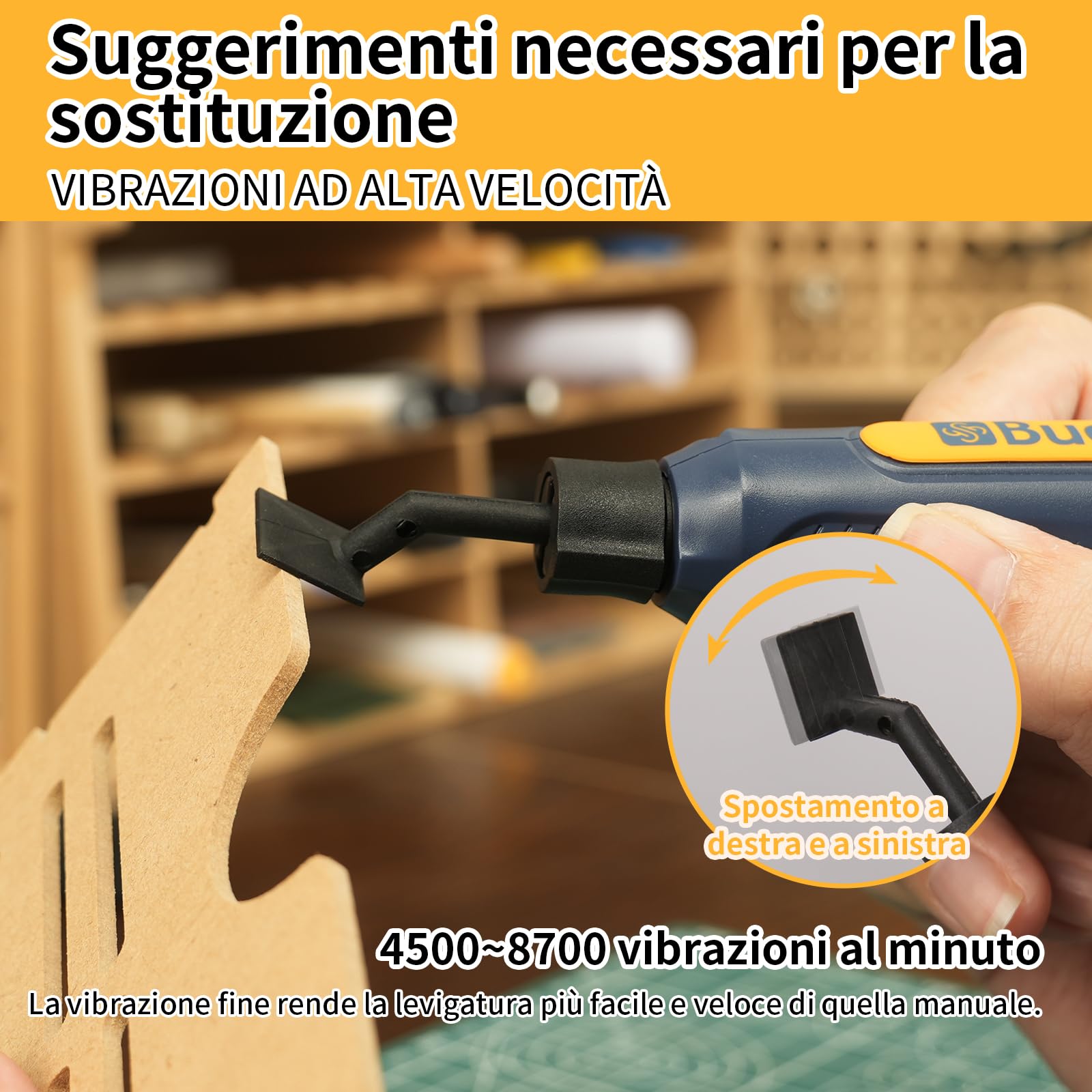 Levigatrice a penna senza fili, 5 velocità e ricarica USB con luce LED, utensile elettrico multiuso, mini levigatrice elettrica per levigatura, lucidatura, finitura, artigianato fai da te