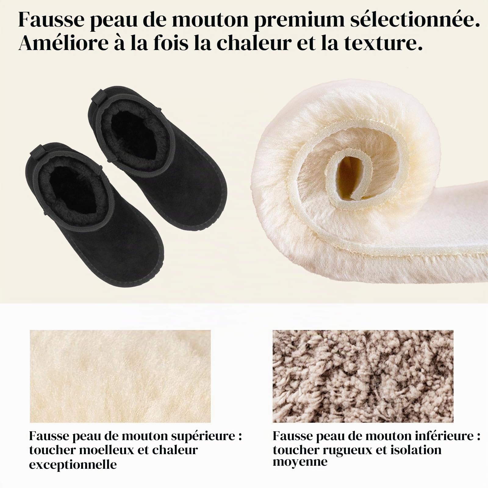 Mishansha Bottines d'hiver pour Enfant Chaudes GR.24-36