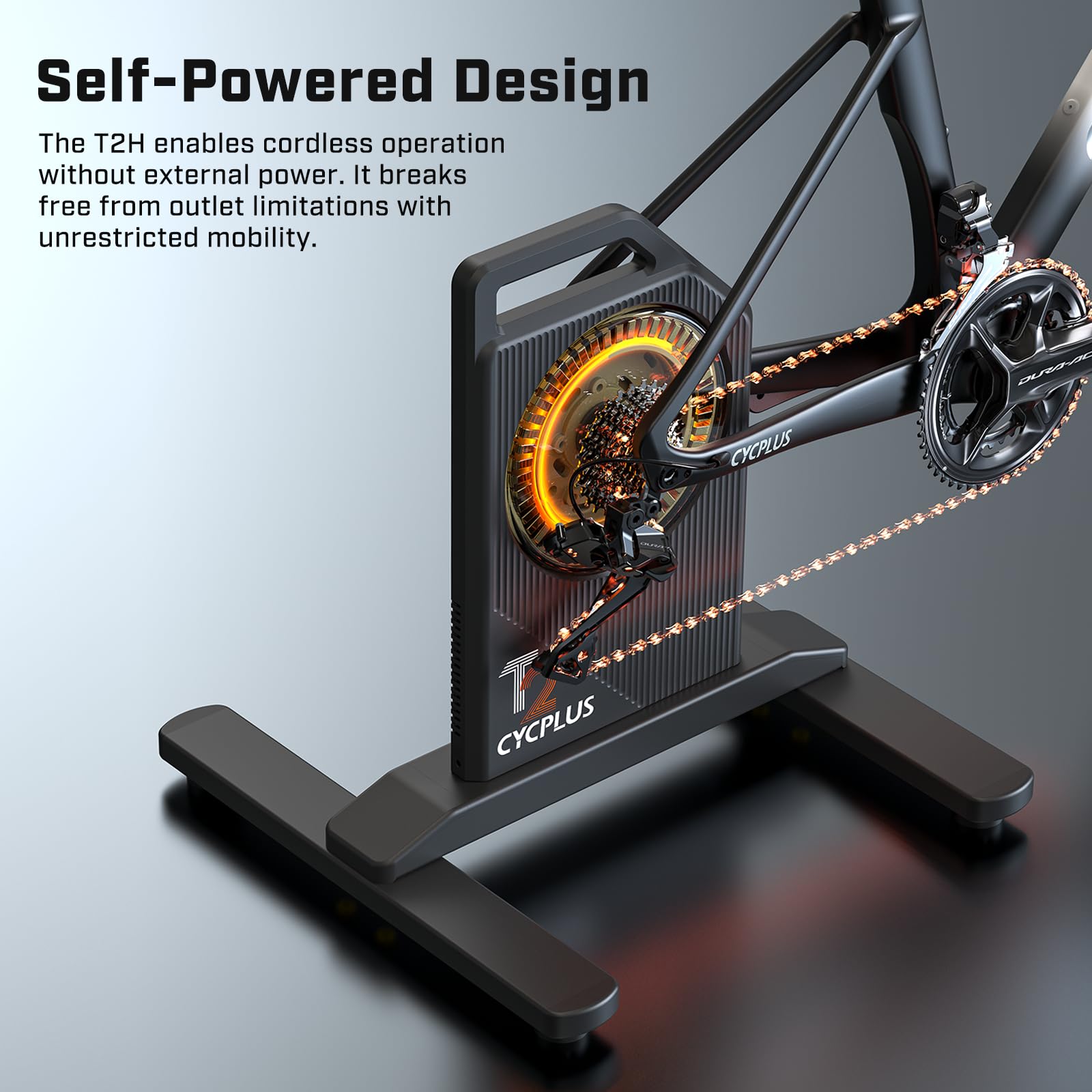CYCPLUS T2H Smart Bike Trainer - 2200W Brushless Motor, 20