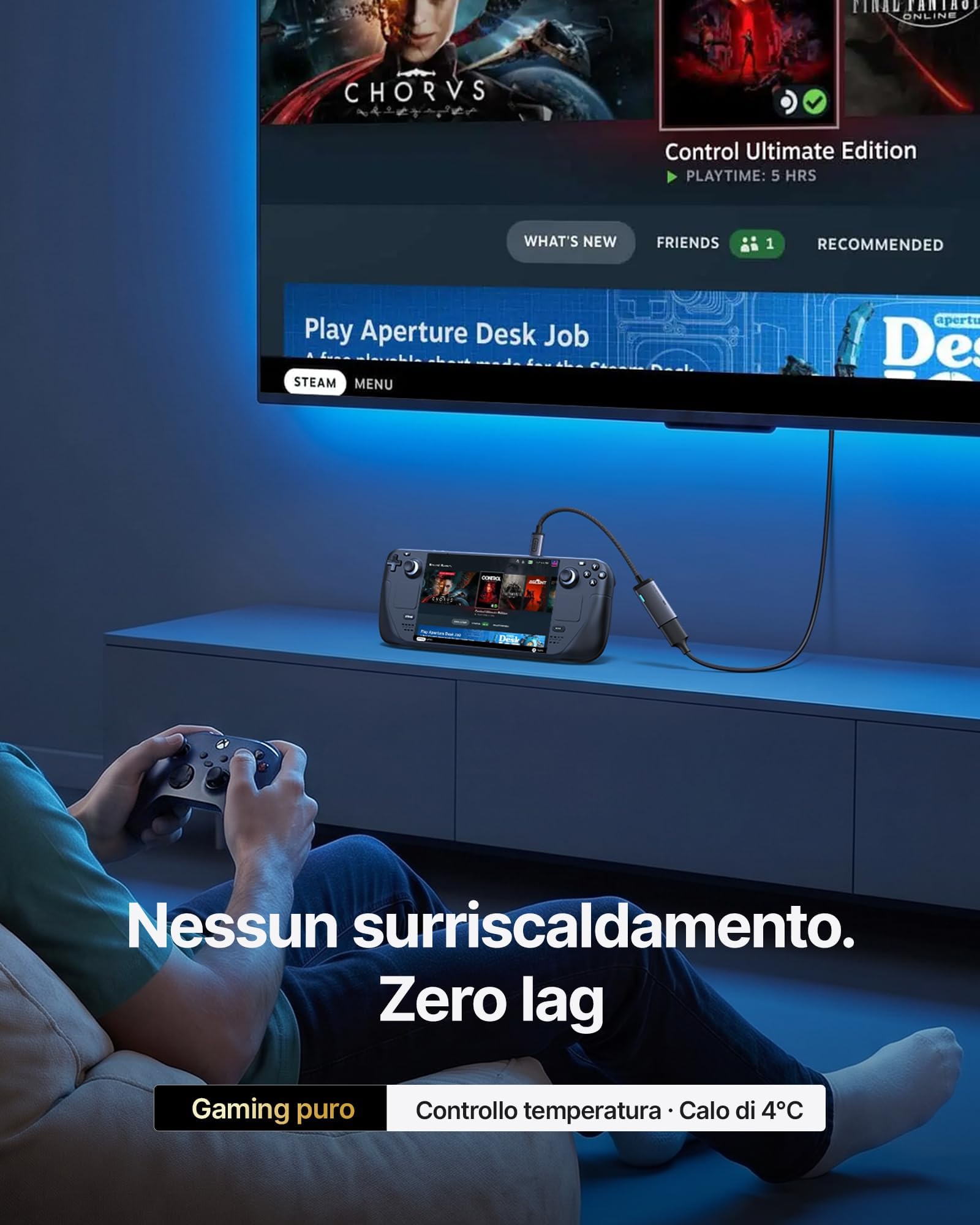 INIU Adattatore USB C a HDMI 4K@60Hz Certificato HDMI Ufficiale Compatibile Thunderbolt 3/4