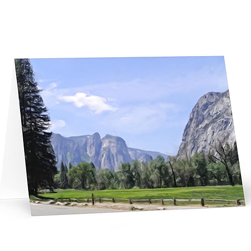5 x 7 Nature Greeting Card, Blank Inside, with Envelope and Artists Statement, Title Yosemite Valley