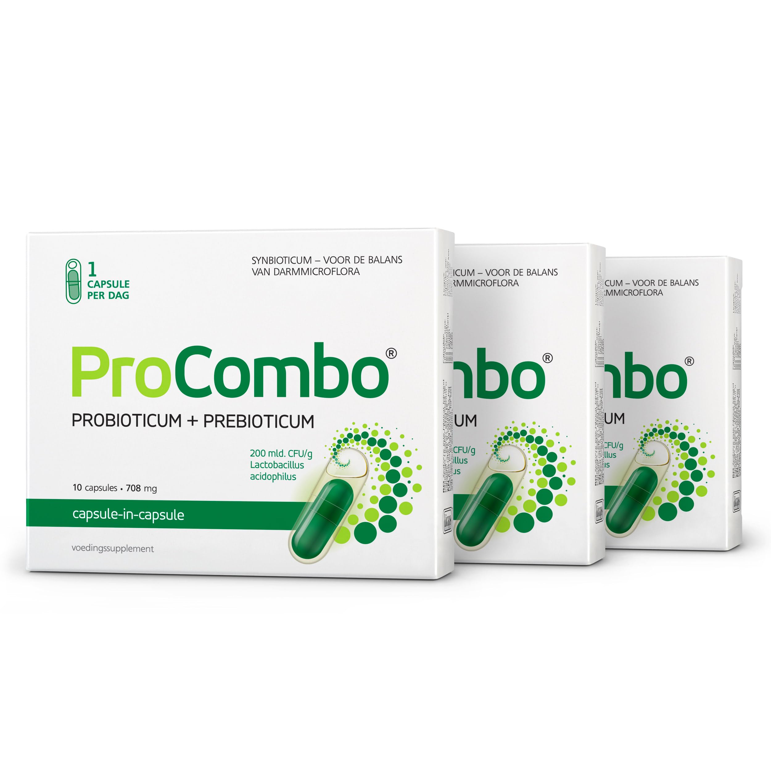 ProCombo – das smarte Synbiotikum mit gezielter Ausrichtung der "guten" Bakterien. Doppelkapsel und flüssige Formel für schnelle Ergebnisse. (30 Kapseln)