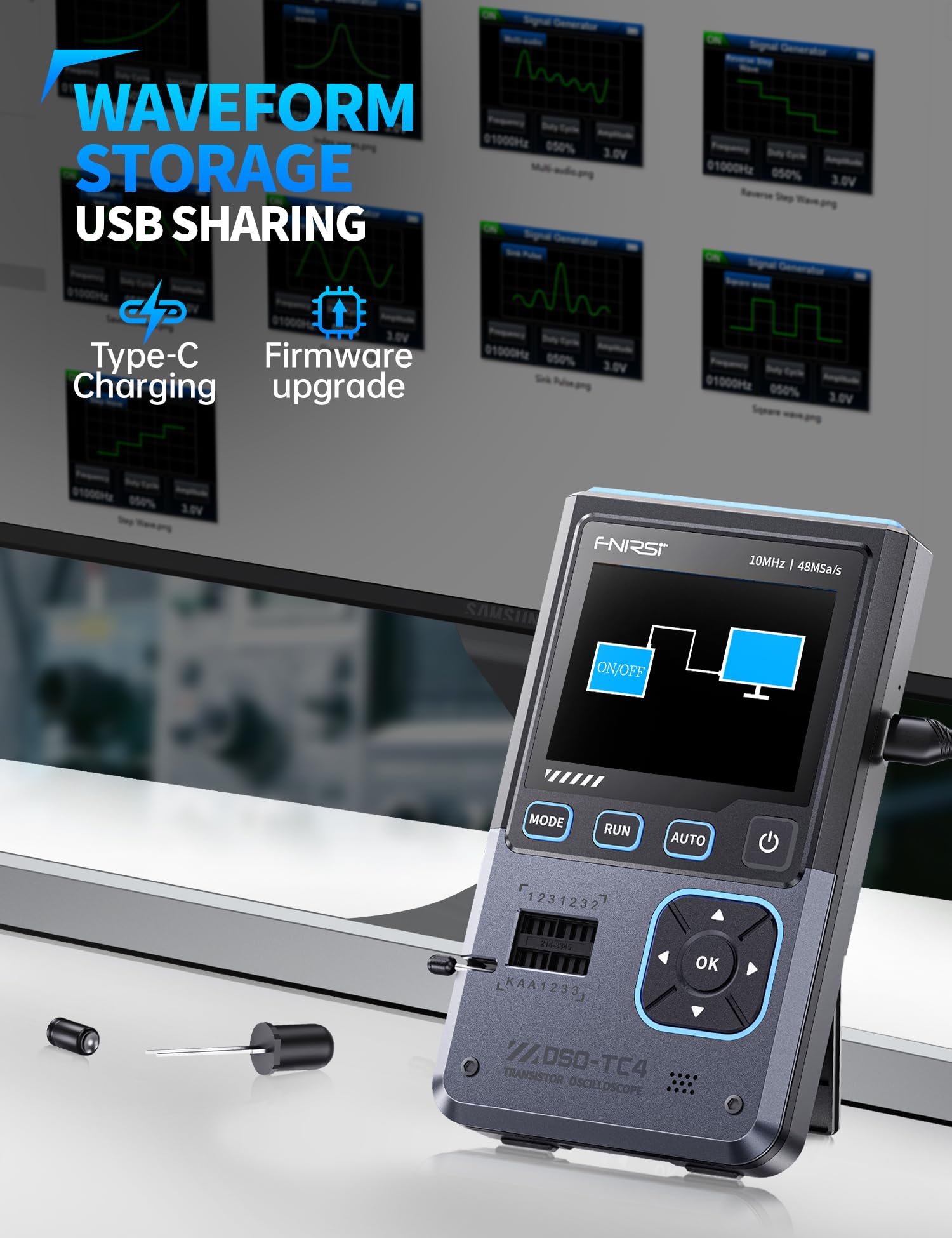 FNIRSI DSO-TC4: 3-in-1 Oscilloscope & Tester -6