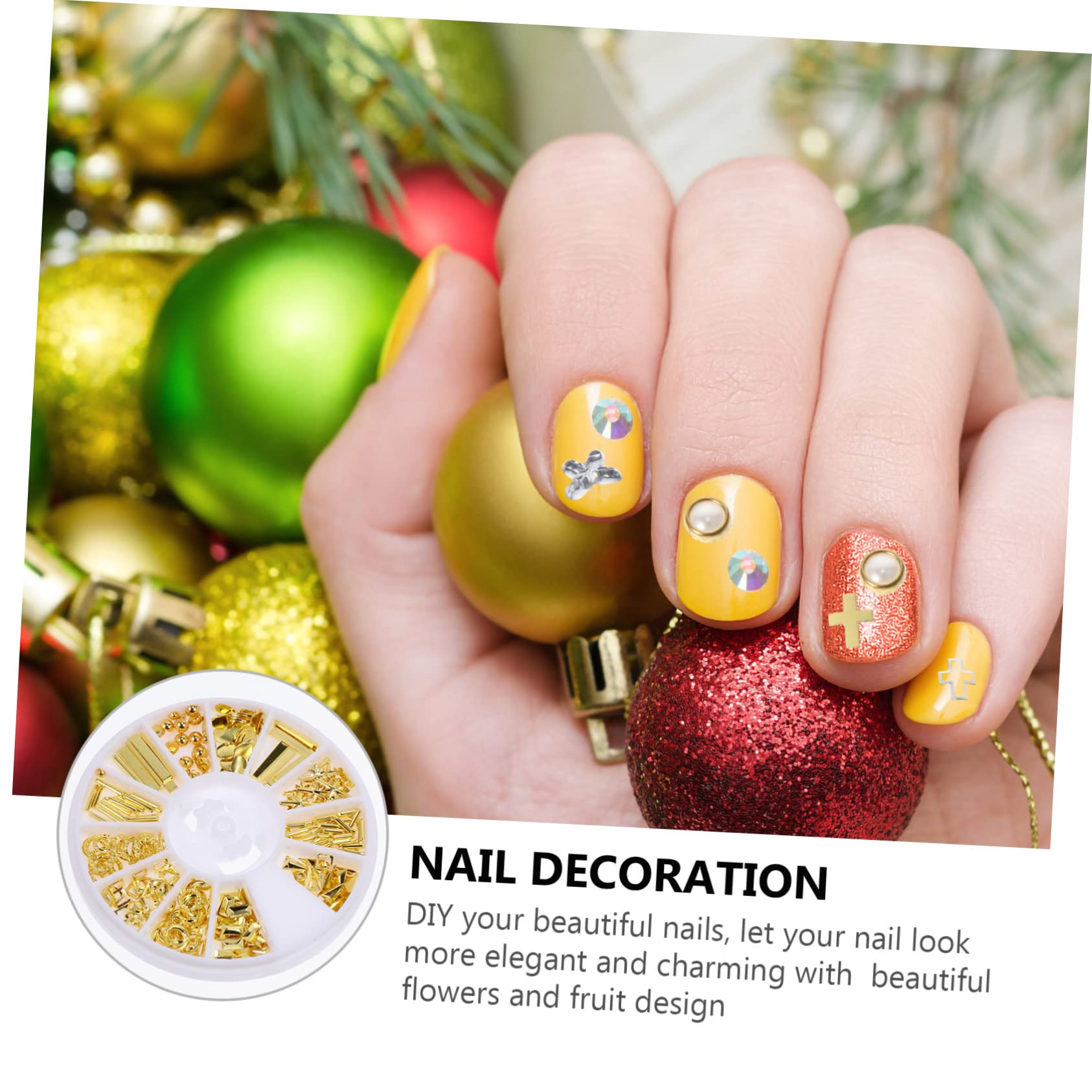 CALLARON 3 Set Decorazioni Per Unghie Set Per Nail Art Gioielli Per Manicure Facili Applicare Per Salon E Te 9 Scatole*3