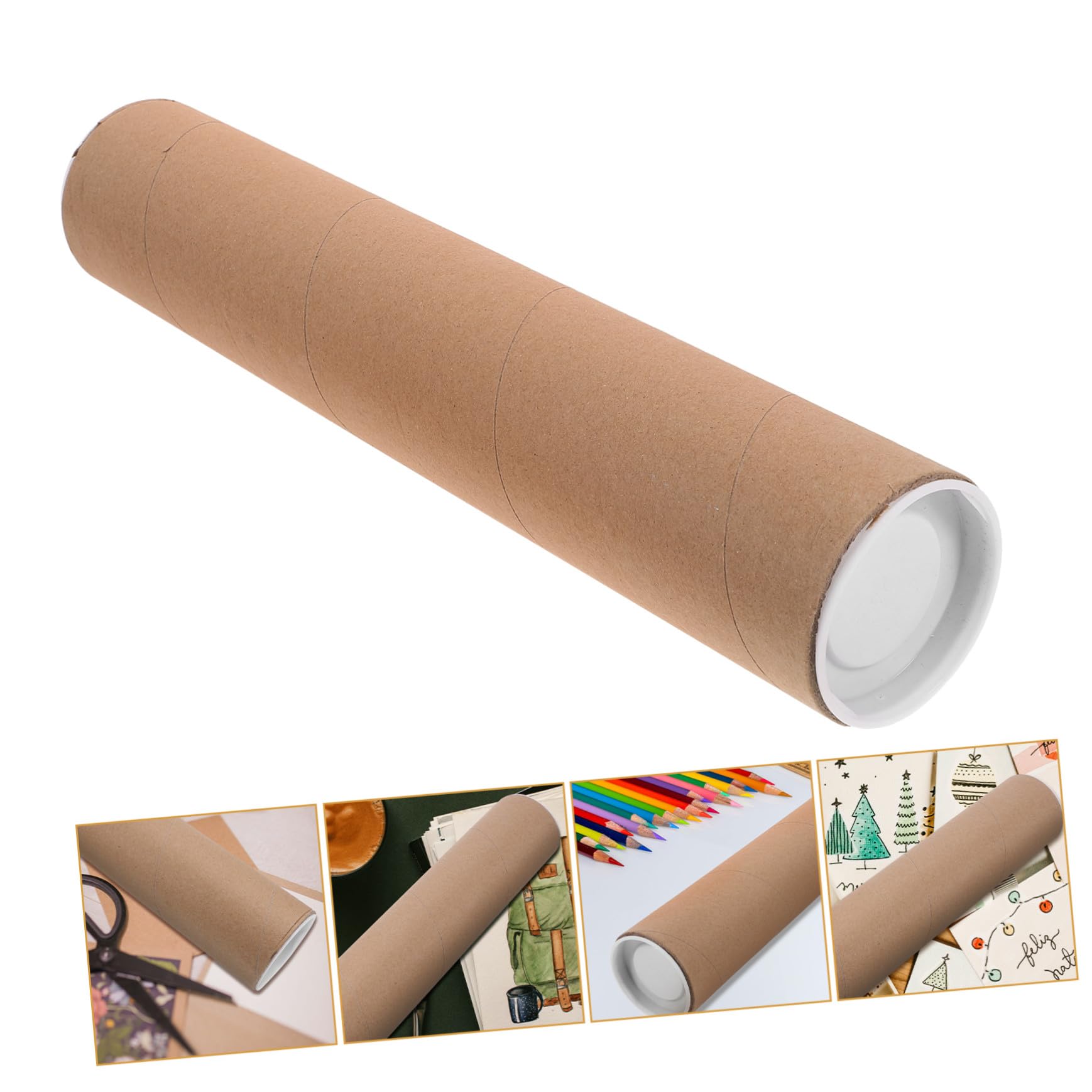Tube Postal Rond Pour Affiches Et Tirages D'Art - 31,5 Pouces (80 Cm) Avec Bouchons - Protection Parfaite Pour Expédition