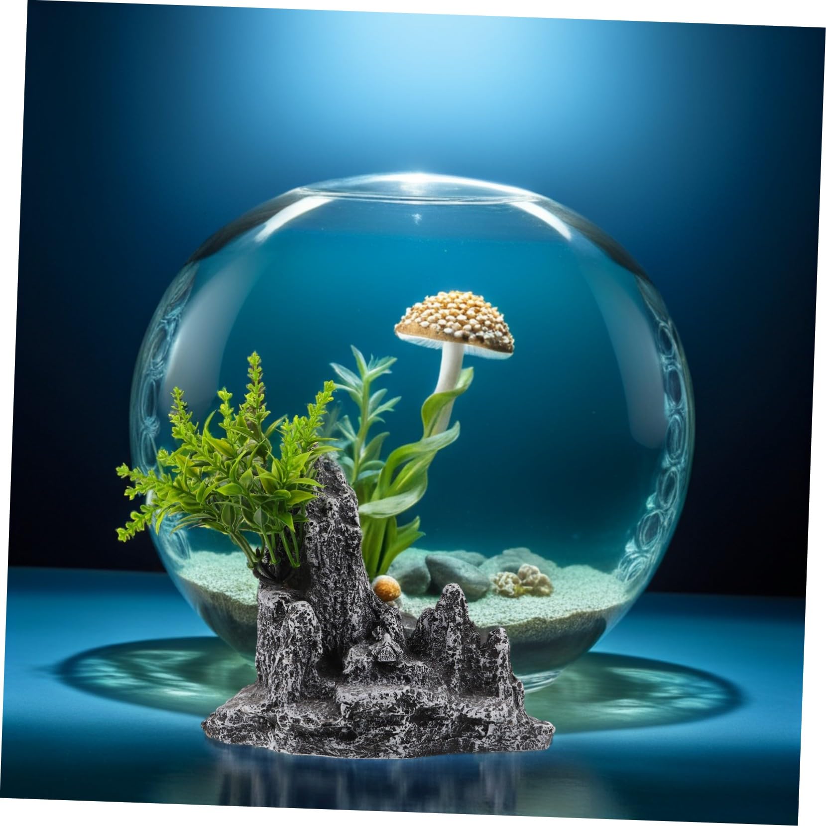 Piedra Montañosa Miniatura Simulación Realista para Paisaje Pecera Adorno Bonsái y Refugio Peces
