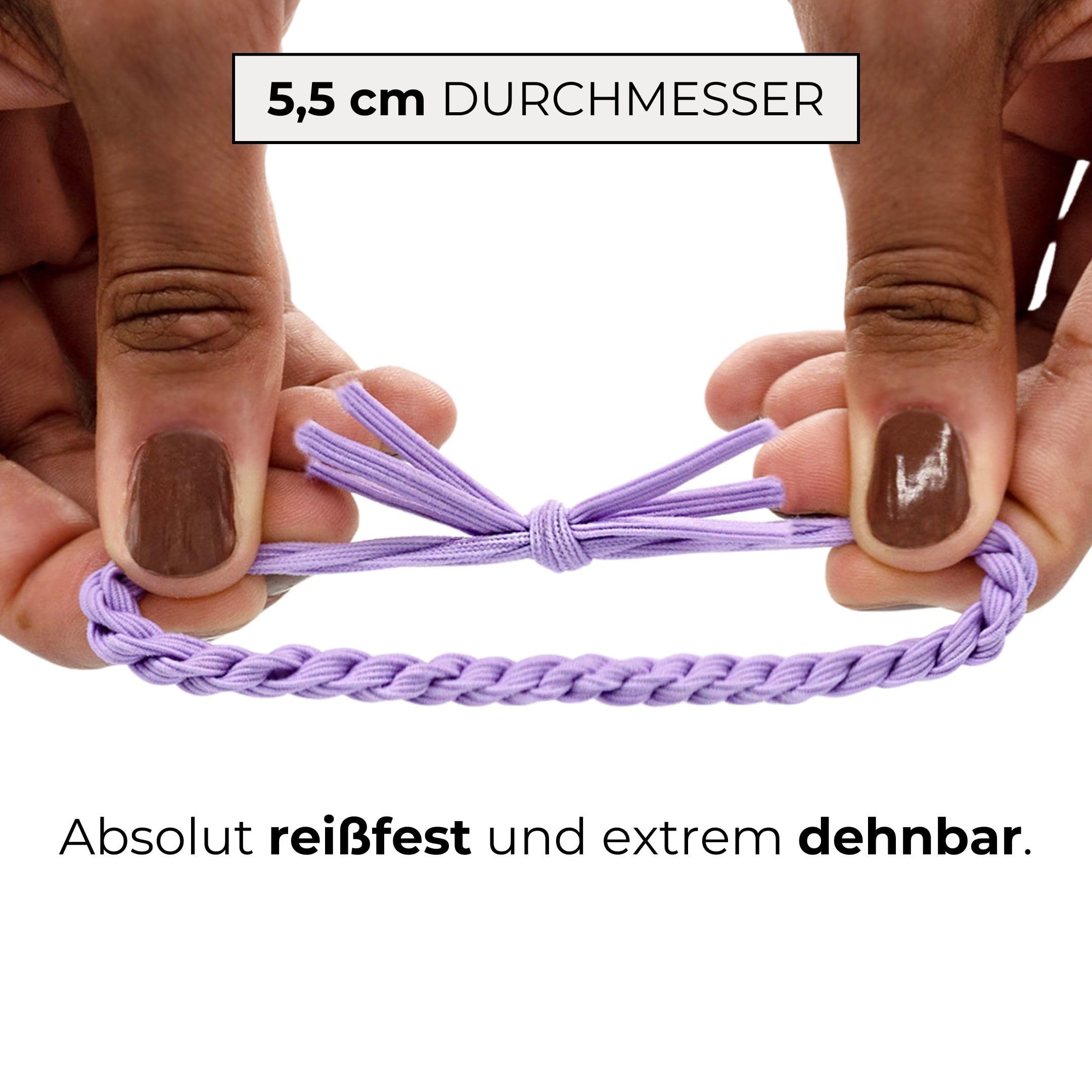 Bellody® Oryginalne gumki do włosów – stylowo pleciona gumka do włosów z mocnym trzymaniem (zestaw 4 szt. – Mocha Brown) – damska ozdoba do włosów w kolorze jasnego brązu