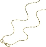 Vista 2 de Fossil - Collar con colgante de acero inoxidable en tono dorado para mujer