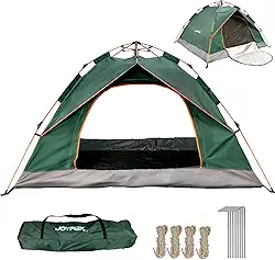 Barraca Camping para 3 4 Pessoas À Prova D'água Dois Andares com 2 Portas, Tenda de Acampamento Pop-up Instantânea Barraca de cúpula, Barraca de Família à Prova D'água