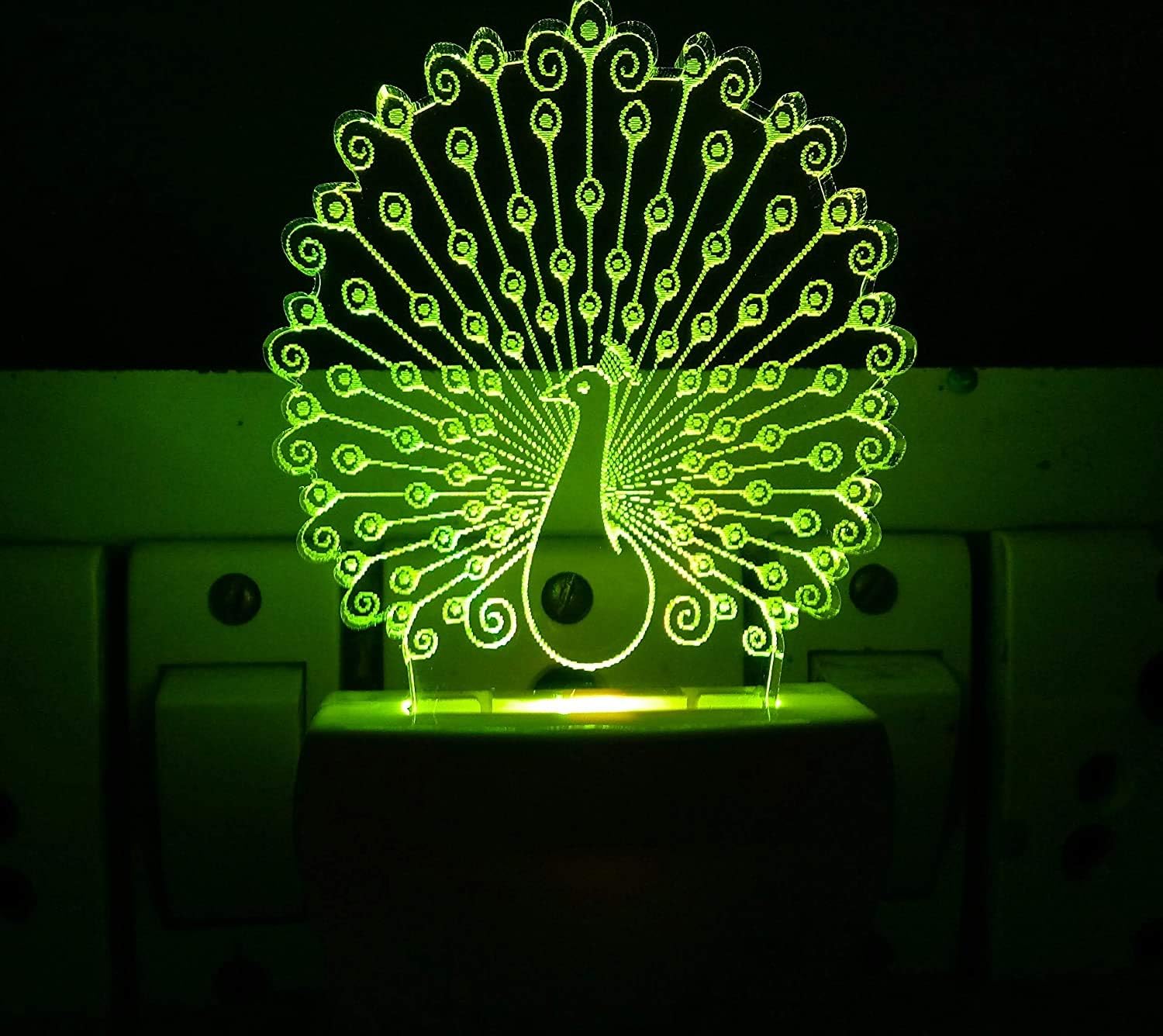 Acrylic 7 Color Changing 3D Illusion LED Night Lamp Gift for Every Occasion/Valentines Day (Multicolour)