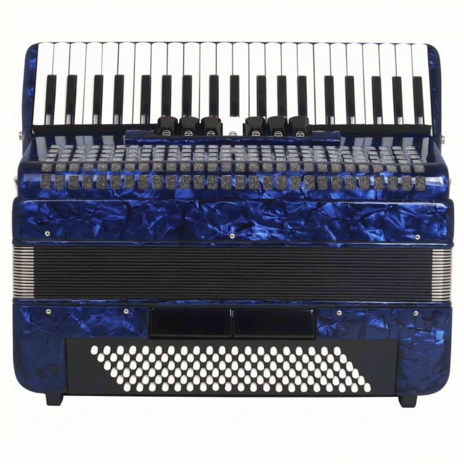 predolo Fisarmonica a Piano 41 Tasti Fisarmonica 120 Lucente Borsa per Musicisti, Principianti, Concerti, Studio, Lezioni di Musica, Blu