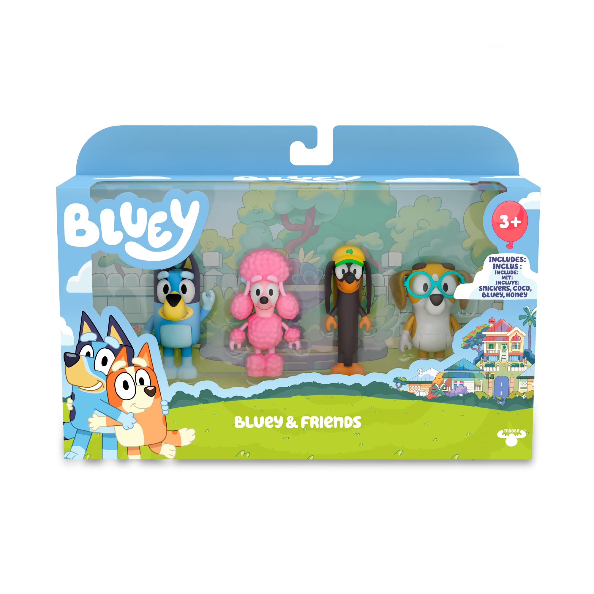 BlueY Giochi Preziosi Friends Pack, zestaw 4 przegubowych postaci i Friends Snickers, Honey i Coco, jak w telewizji, dla dzieci od 3 lat, BLY01200, wielokolorowy