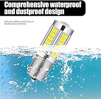 Vista 4 de 4 luces LED 1156 de señal de freno de giro trasero para automóvil, bombillas 33SMD súper brillantes, para interior de 12 V, caravana, remolque