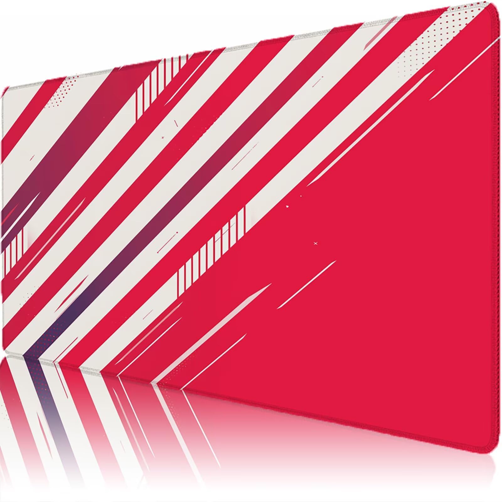 Tappetino Mouse XXL 1200 x 600 x 3 mm, Sottomano Scrivania, Geometria Grande Tappeto da Tavolo con Base in Gomma Antiscivolo e Bordi Cuciti, Impermeabile, per Ufficio/Computer/Gaming (Banda) L-x3882